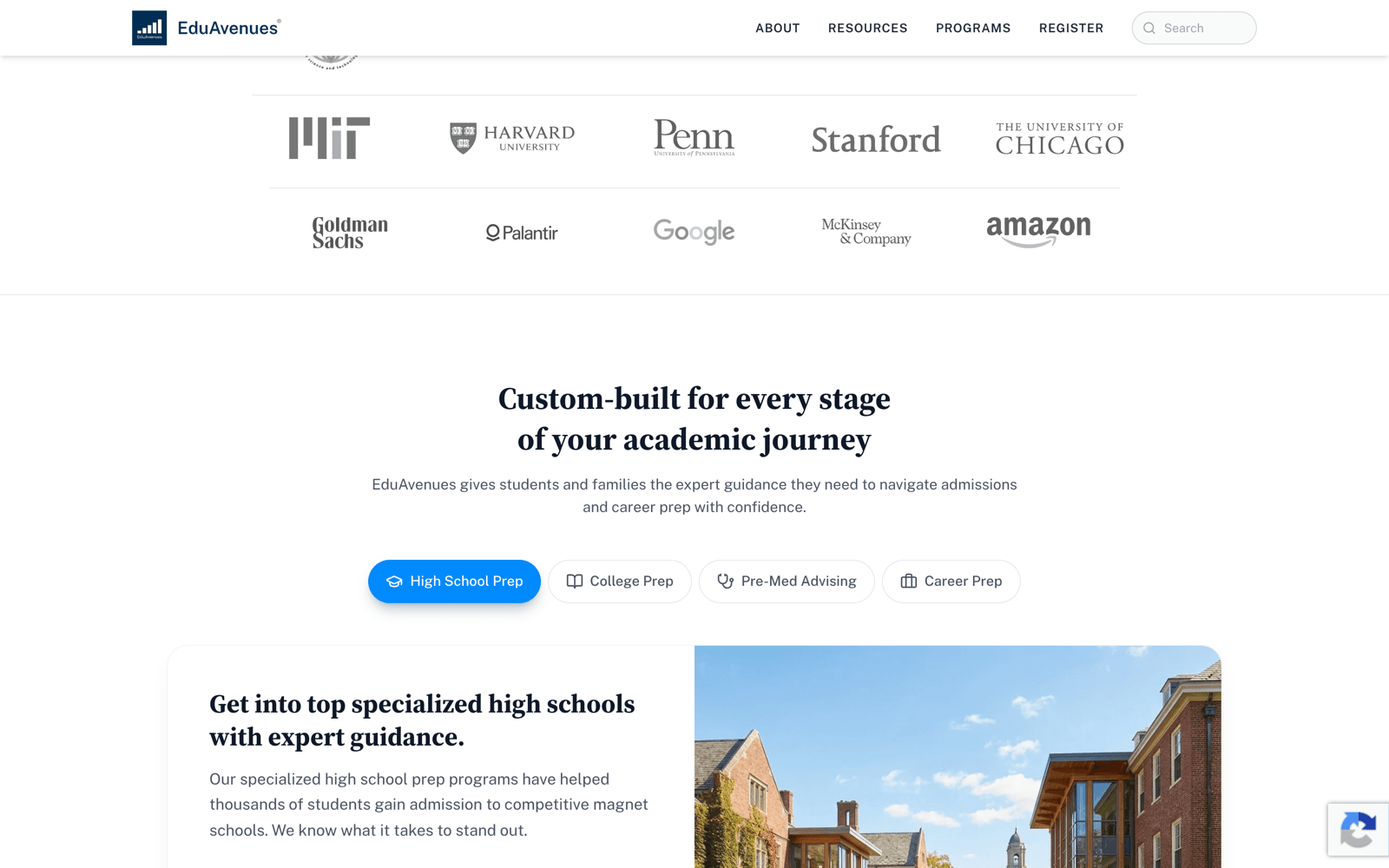 custom-built for every stage, high school to career