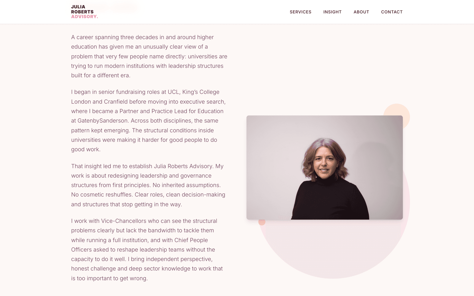 a first-person about section carrying thirty years of credibility